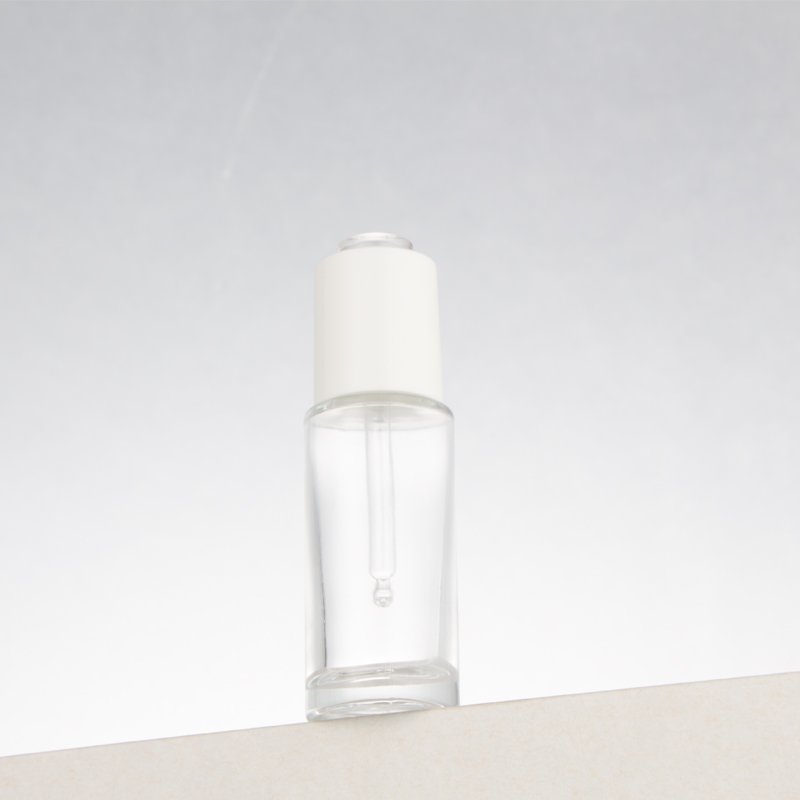 Wholesale 30ml Essential Oil Glass Bottle 1oz Round Cylinder Flat Shoulder Serum Dropper Bottles Cosmetic Custom Screen Printing