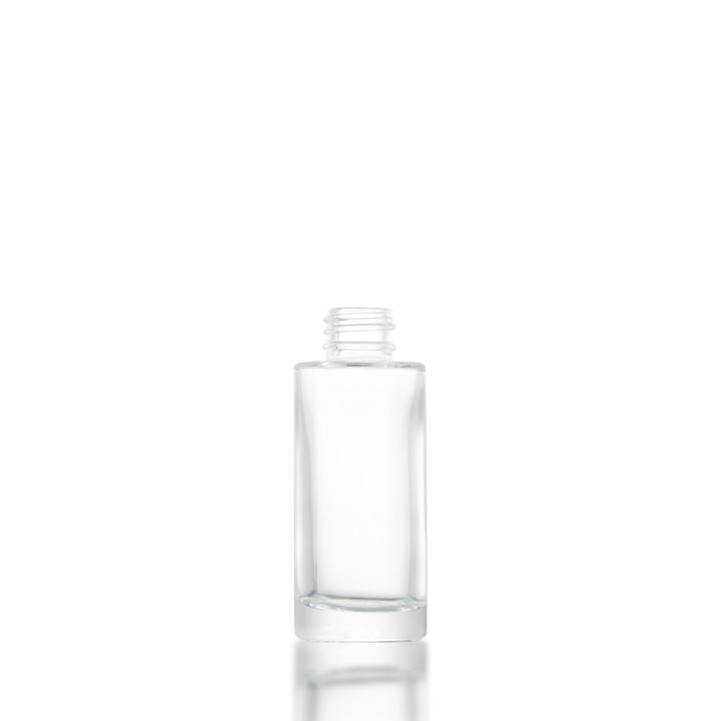 Wholesale 30ml Essential Oil Glass Bottle 1oz Round Cylinder Flat Shoulder Serum Dropper Bottles Cosmetic Custom Screen Printing
