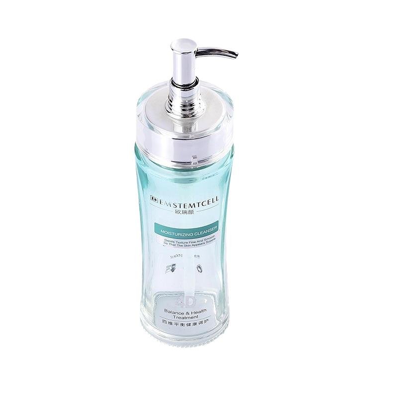 Gradient Blue Glass Bottles With Electroplated Metallic Cap Cus