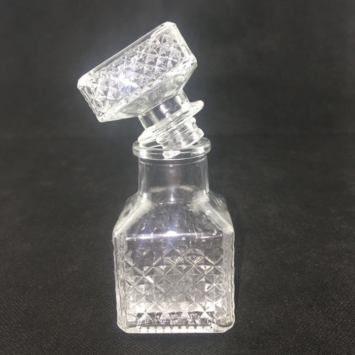 50ml Empty Whiskey Wine Glass Bottle with Seal Glass Lid whisky globe decanter