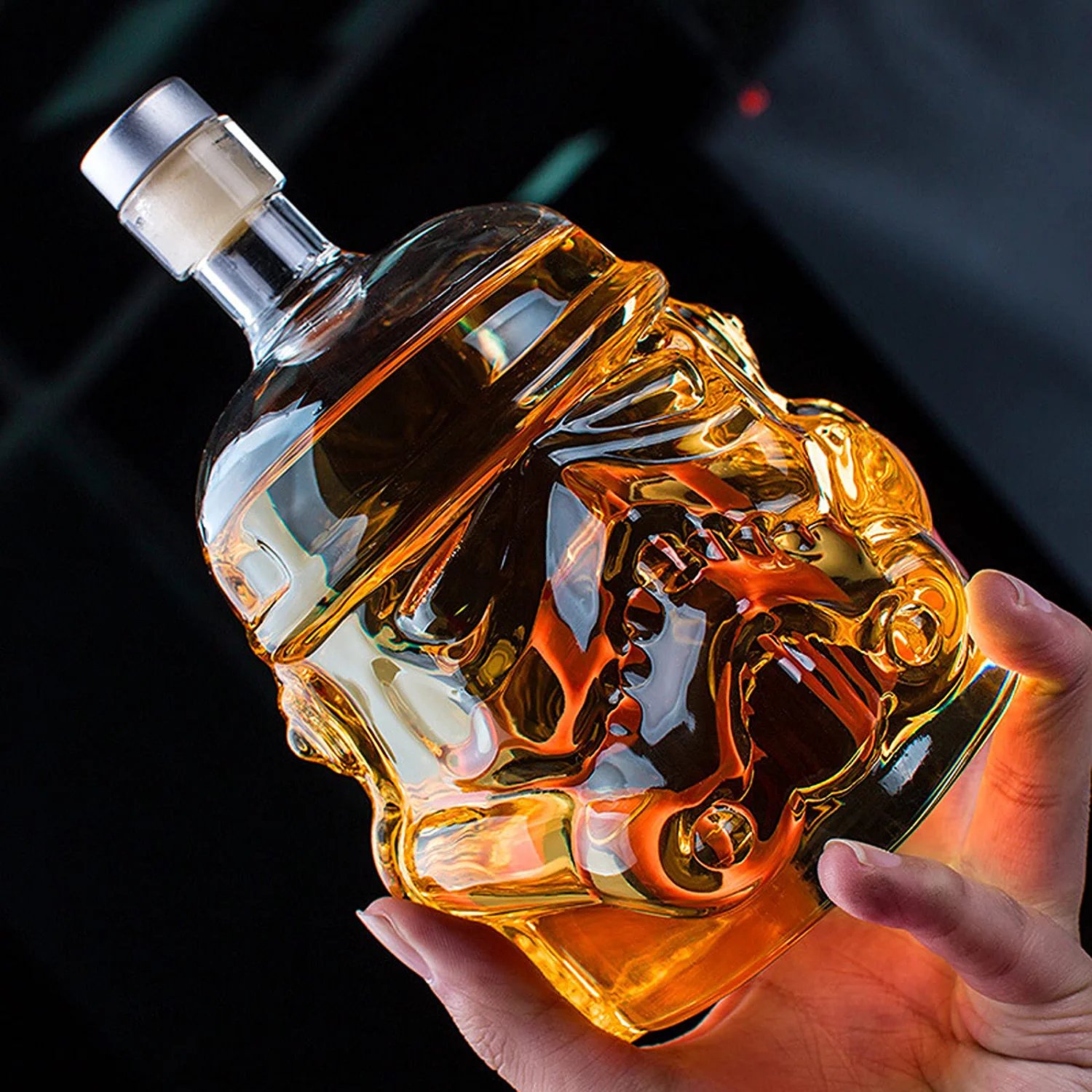 750ML Whiskey decanter glass bottle decanter glass bottle is suitable for wine spirits whiskey bourbon brandy
