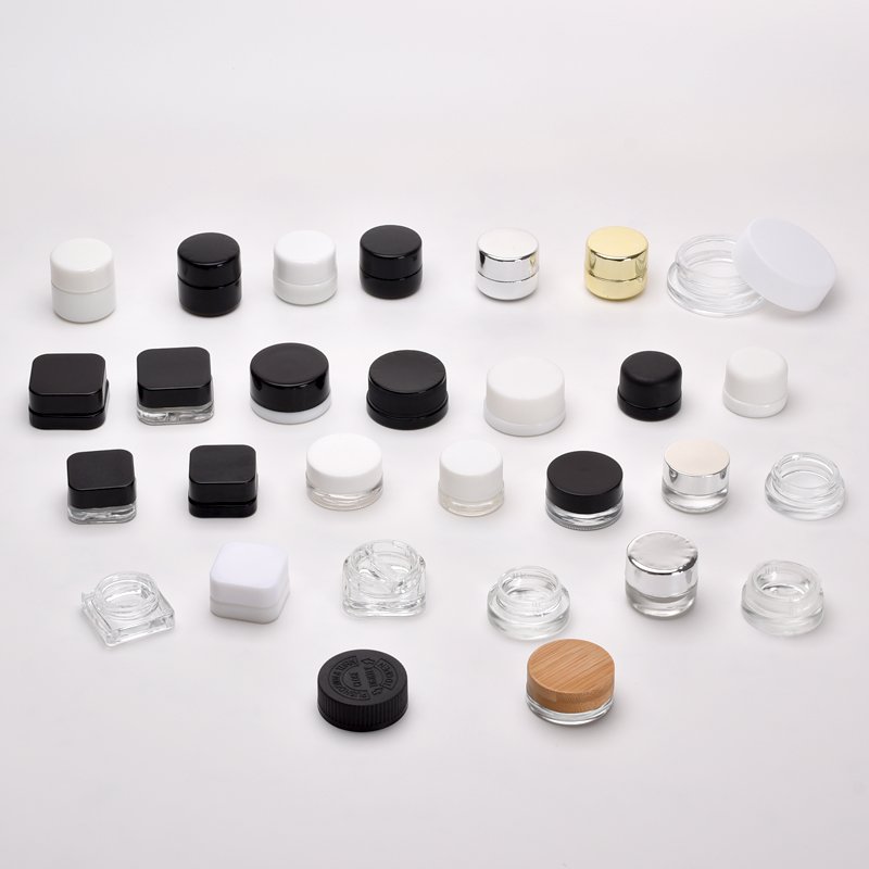 Wholesale child safety caps Dome caps Glass storage jars Split glass bottles Cream bottles Face cream bottles