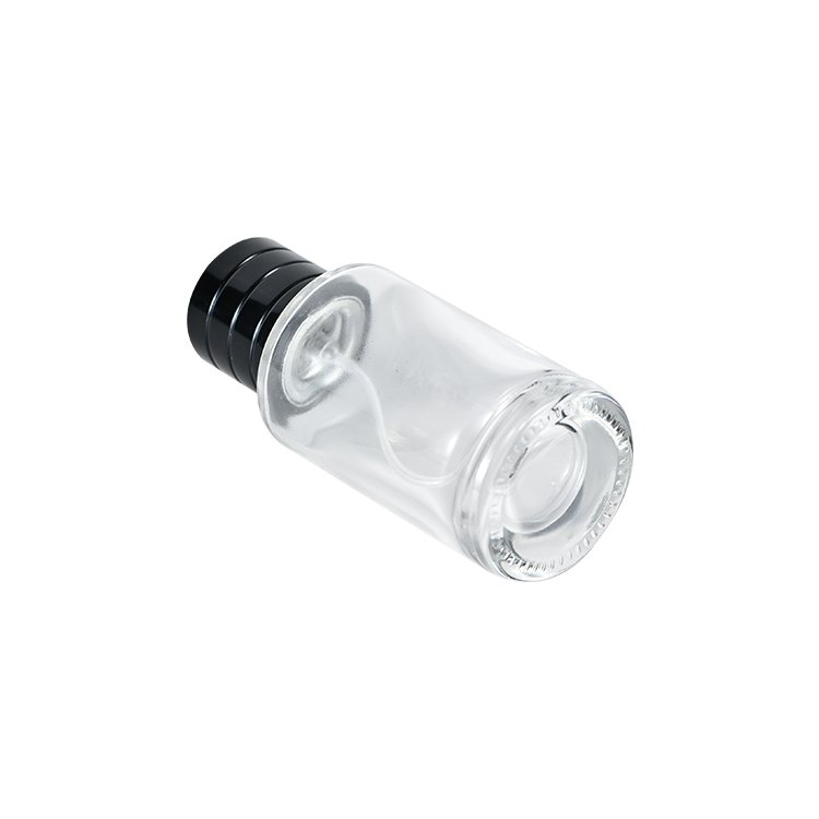 Wholesale Fancy Glass Perfume Diffuser Spray Pump Bottle Collar Magnetic Cap Perfume Glass Bottle With Black Lid