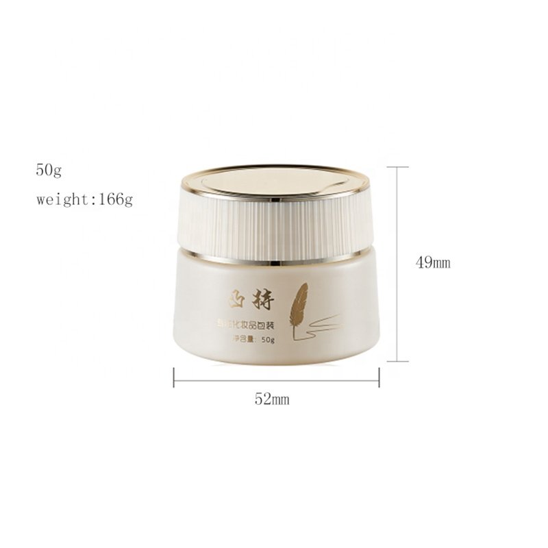 white round glass bottle skin care cream essence glass bottle 40ml 30g 50g 100ml 120ml make up milk bottle liquid packaging