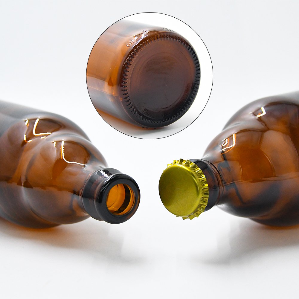 330ml 500ml Hot Selling Amber Glass Bottle Beer Bottle with Crown Cap for Beer Carbonated Drinks
