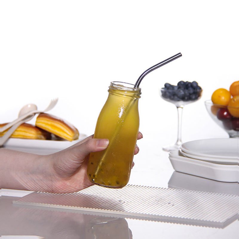 High Quality Wholesale 200ml 250ml 500ml 1000ml Empty Yogurt Juice Drink Beverage Packaging Glass Milk Bottle With Metal Lid