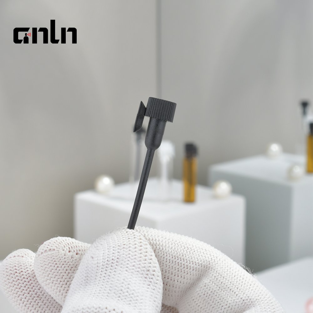 ANLN Refillable Mini clear perfume sample 1ml 2ml 3ml glass vial test bottle with plastic black Sticks