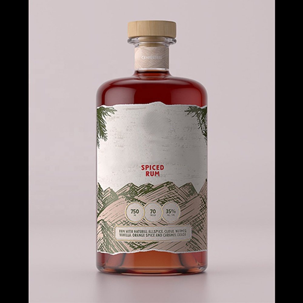 Factory direct sales customized whisky glass bottle perfect for wine bourbon whiskey or alcoholic beverage