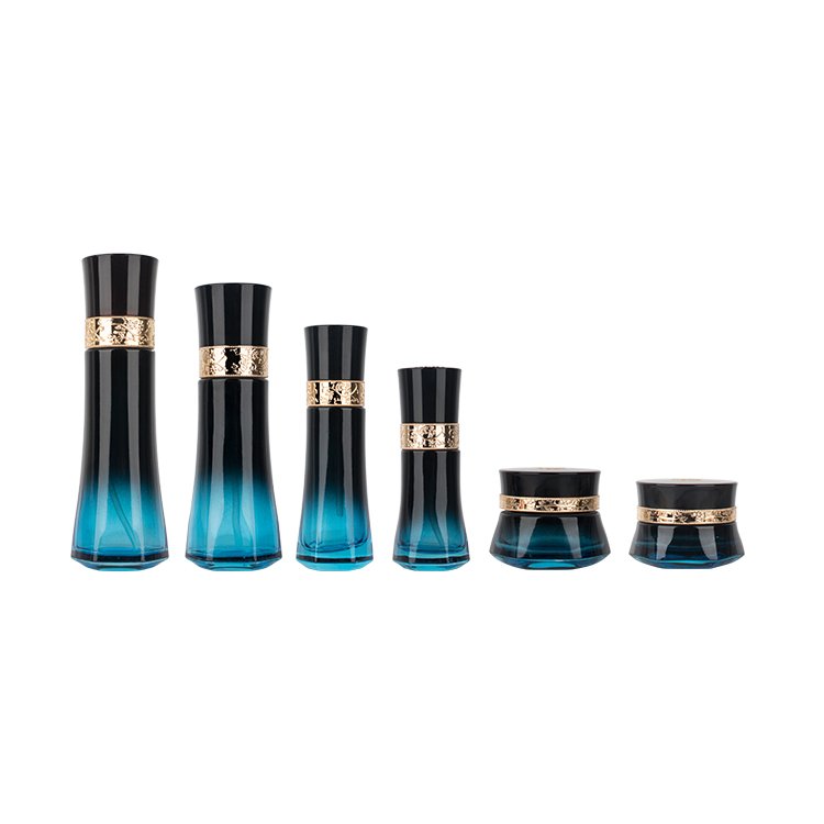 Wholesale 30g50g40ml100ml120ml cosmetics bottle luxury skin care product package face cream glass bottle set with lids glass jar