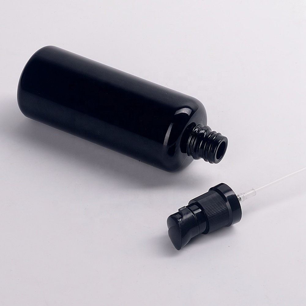 30 ml glass bottle black cosmetic bottles 30ml lotion pump dispenser pump bottle