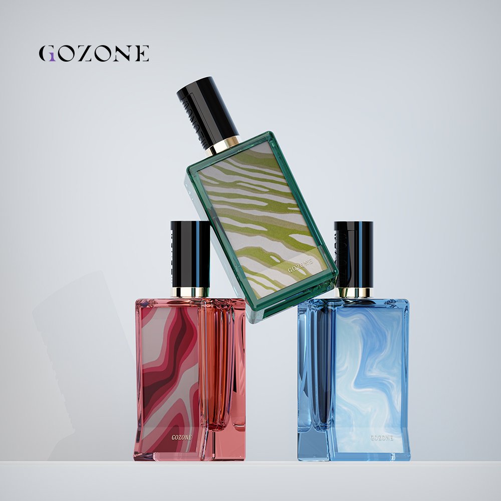 Dark Green 100Ml Simple Empty Spray Luxurious Premium Magnetic Cap 30Ml Red Blue Fancy Perfume Glass Bottle