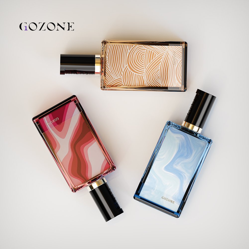 Dark Green 100Ml Simple Empty Spray Luxurious Premium Magnetic Cap 30Ml Red Blue Fancy Perfume Glass Bottle