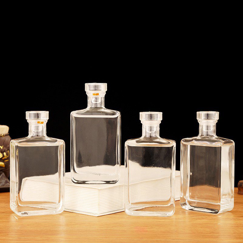 glass wine bottles glass bottle drink 500ml750ml200ml vodka liquor glass bottle Whiskey perfume champagne Vodka with lid