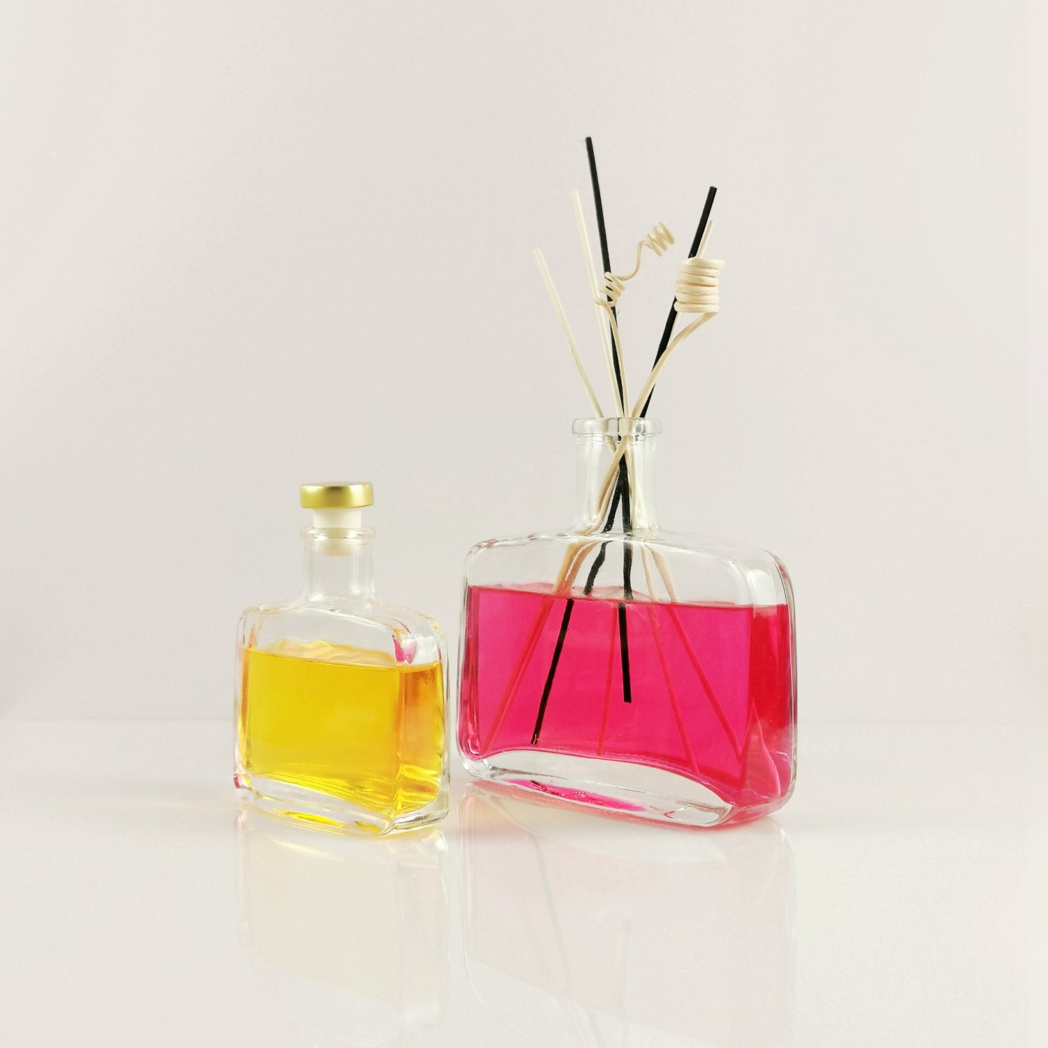 200ml Aromatherapy Bottle Round Shaped Clear Glass Reed Diffuser Bottle