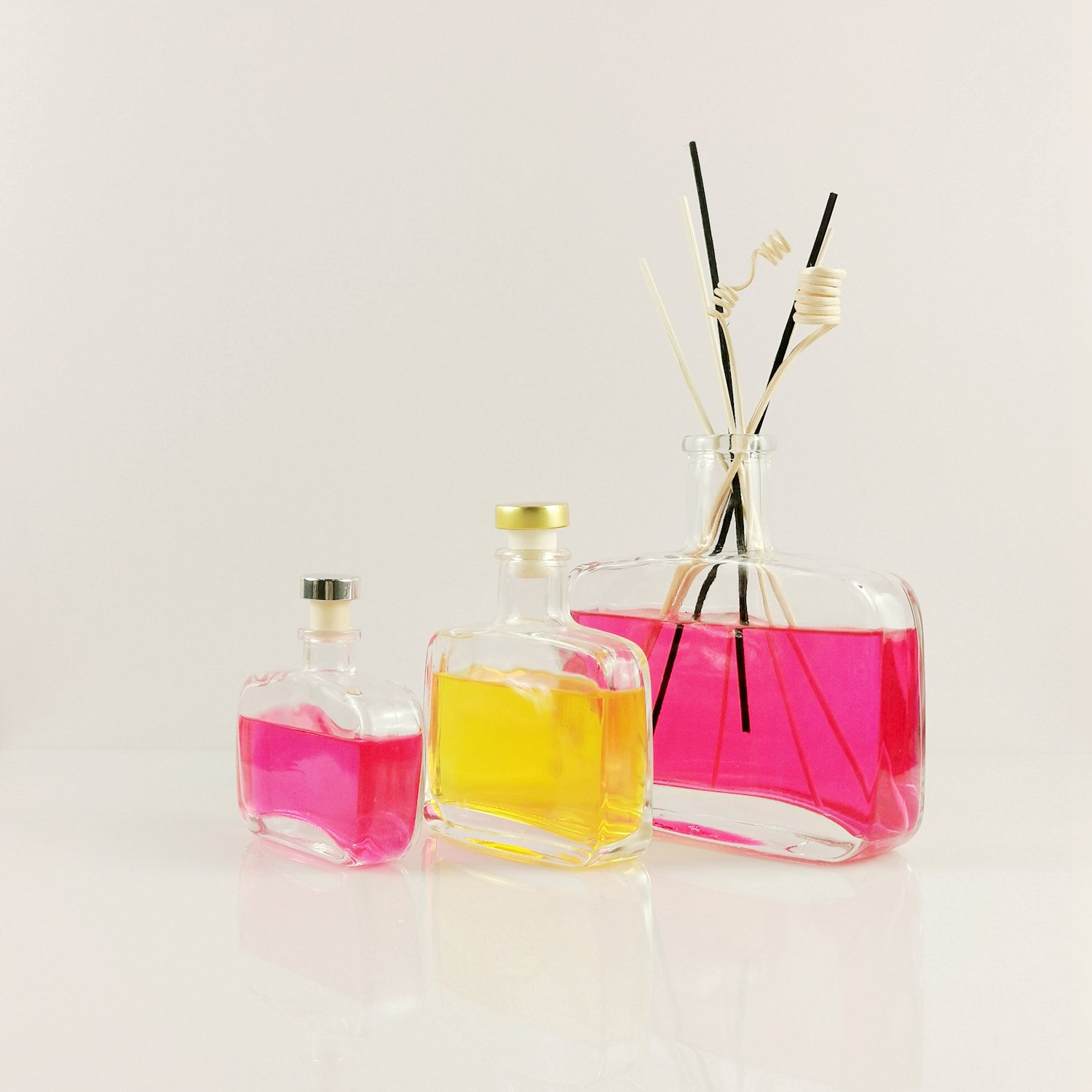 200ml Aromatherapy Bottle Round Shaped Clear Glass Reed Diffuser Bottle