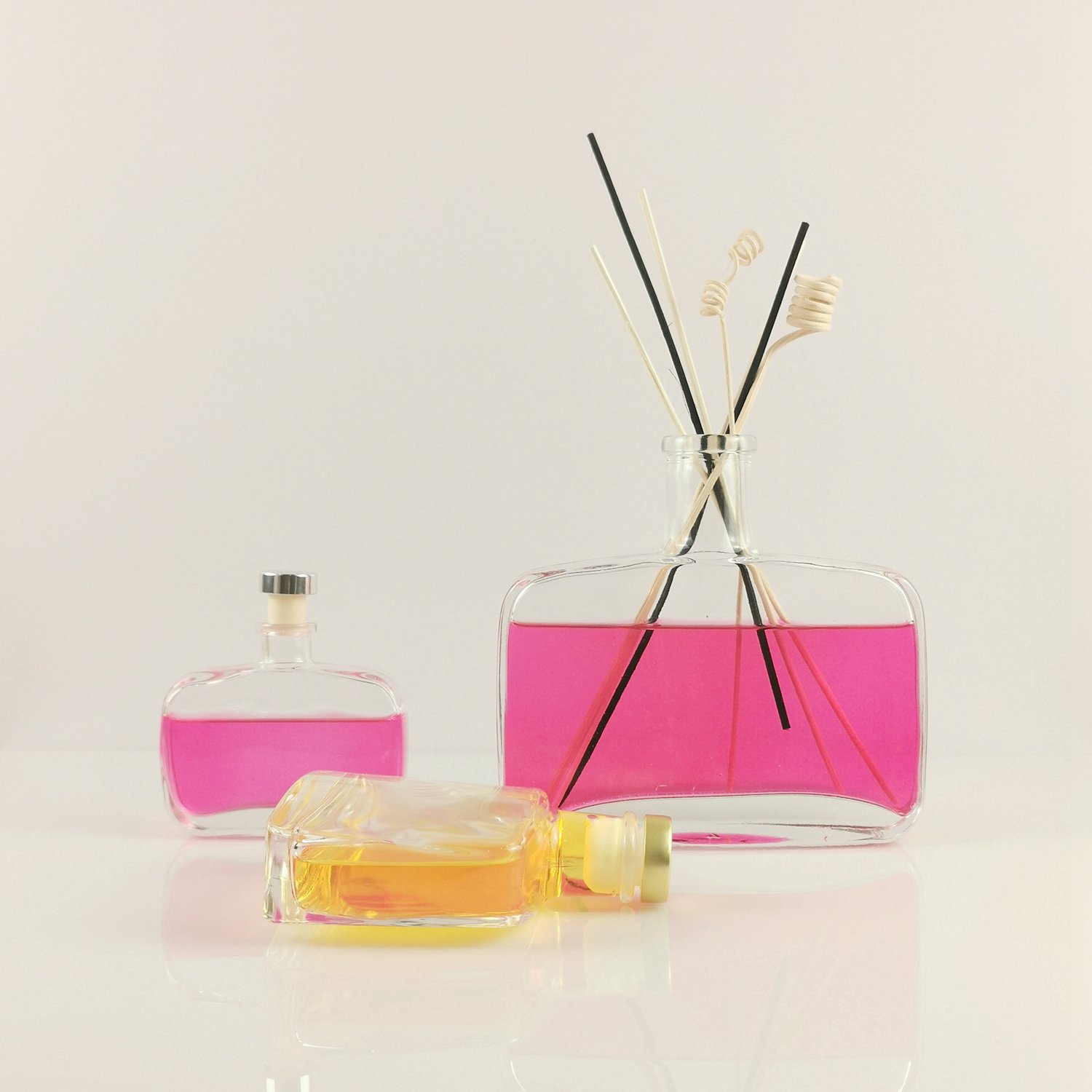 200ml Aromatherapy Bottle Round Shaped Clear Glass Reed Diffuser Bottle