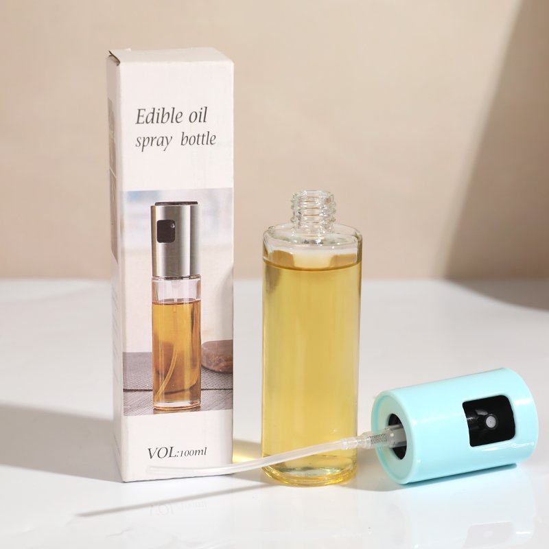 Deluxe 100ml Glass Macaron Color Spray Bottle Classic Eco-Friendly Kitchen Food Storage Boxed Packaging Flexible Oil Party