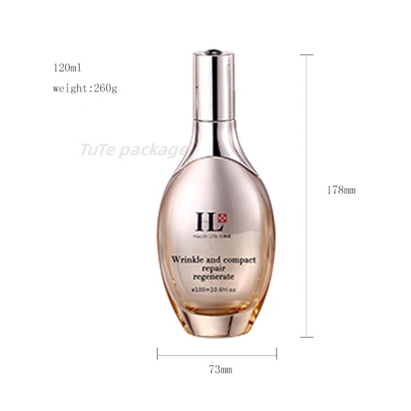 cosmetics essence milk pump glass spray bottle skin care essence 30ml transparent dropper bottle cosmetic glass containers set