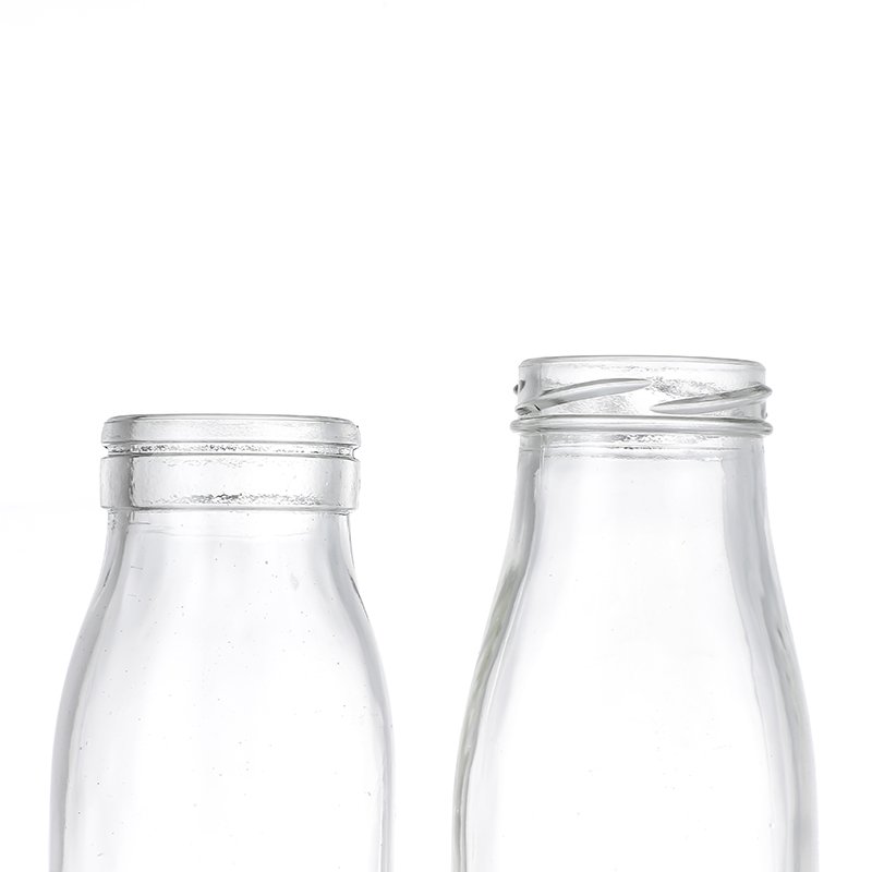 NCJ015 Empty Clear Milk Bottle Glass drinking glass bottle beverage glass jar