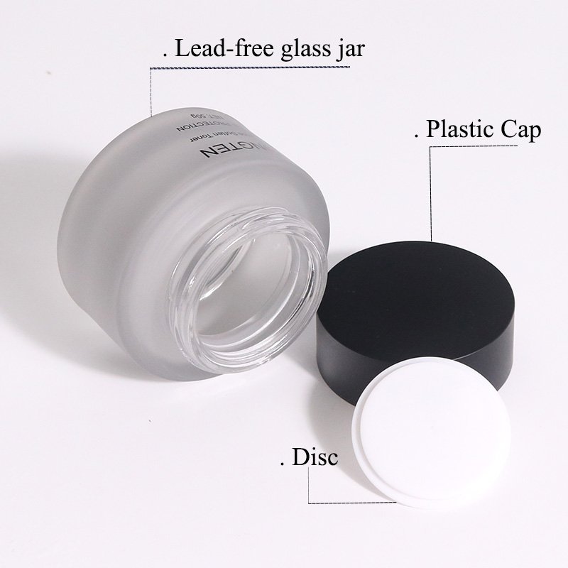 Skincare Packaging Custom Glass Bottles 120 ml Empty Clear Cosmetic Luxury sunscreen Lotion Cream Jars with Pump