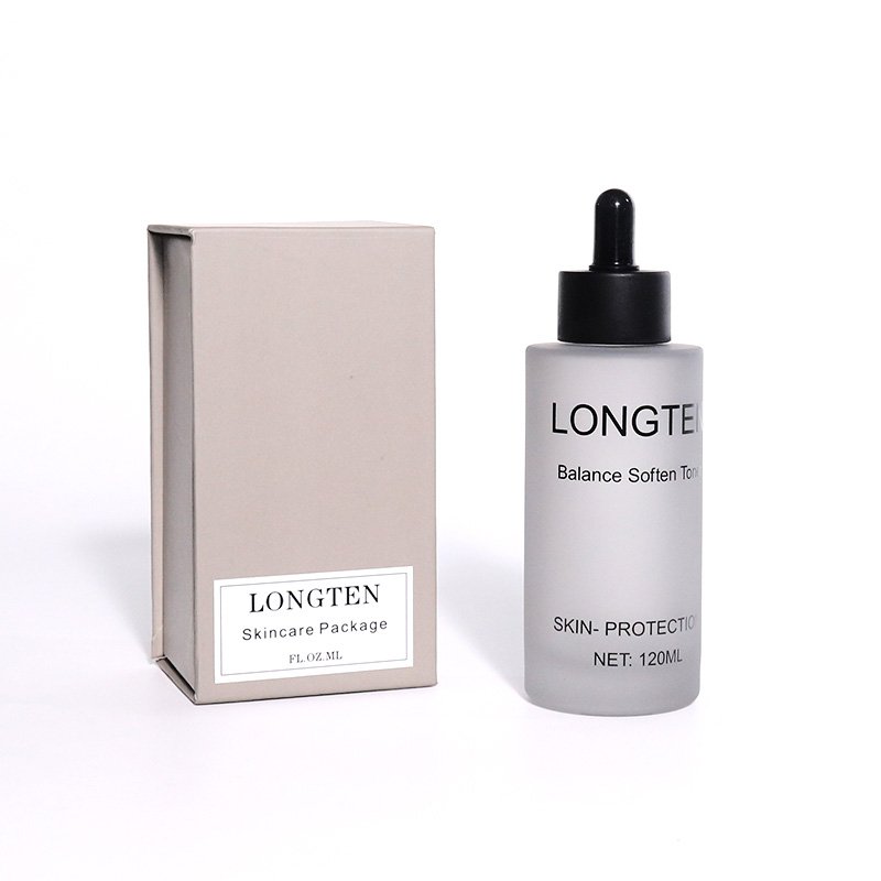 Skincare Packaging Custom Glass Bottles 120 ml Empty Clear Cosmetic Luxury sunscreen Lotion Cream Jars with Pump