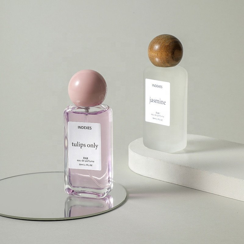 stock empty luxury 25ml 50ml 100ml perfume bottles spray perfume bottle with fine spray mist ball cap
