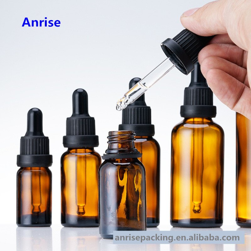 Low MOQ Luxury Essential Oil 20ml Amber 4 oz Glass Dropper Bottles 10 ml 30ml Boston Dropper Bottle 50ml with Packaging