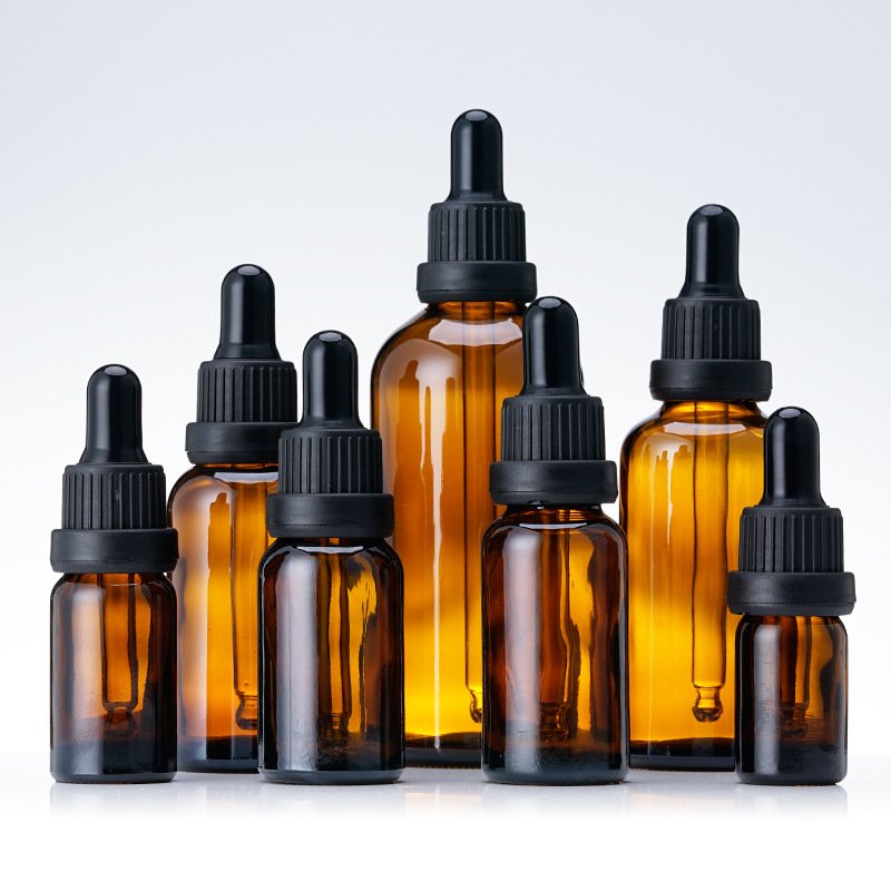 Low MOQ Luxury Essential Oil 20ml Amber 4 oz Glass Dropper Bottles 10 ml 30ml Boston Dropper Bottle 50ml with Packaging