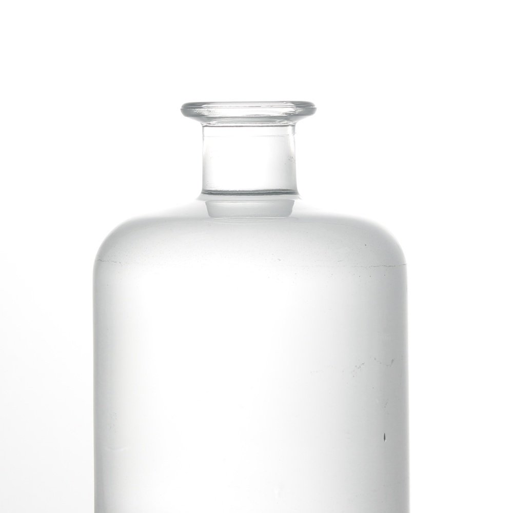 Wholesale Geneva Glass Bottle 375ml 750 ml Embossed Bottom Whisky Rum Tequila Gin Bottle