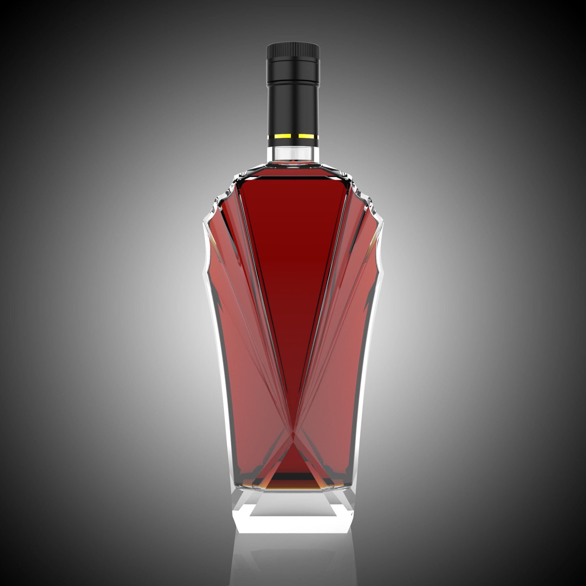 500ml 750ml 1L 3L 5L OEM ODM Liquor Bottle for vodka tequila rum spirit whisky glass liquor bottle