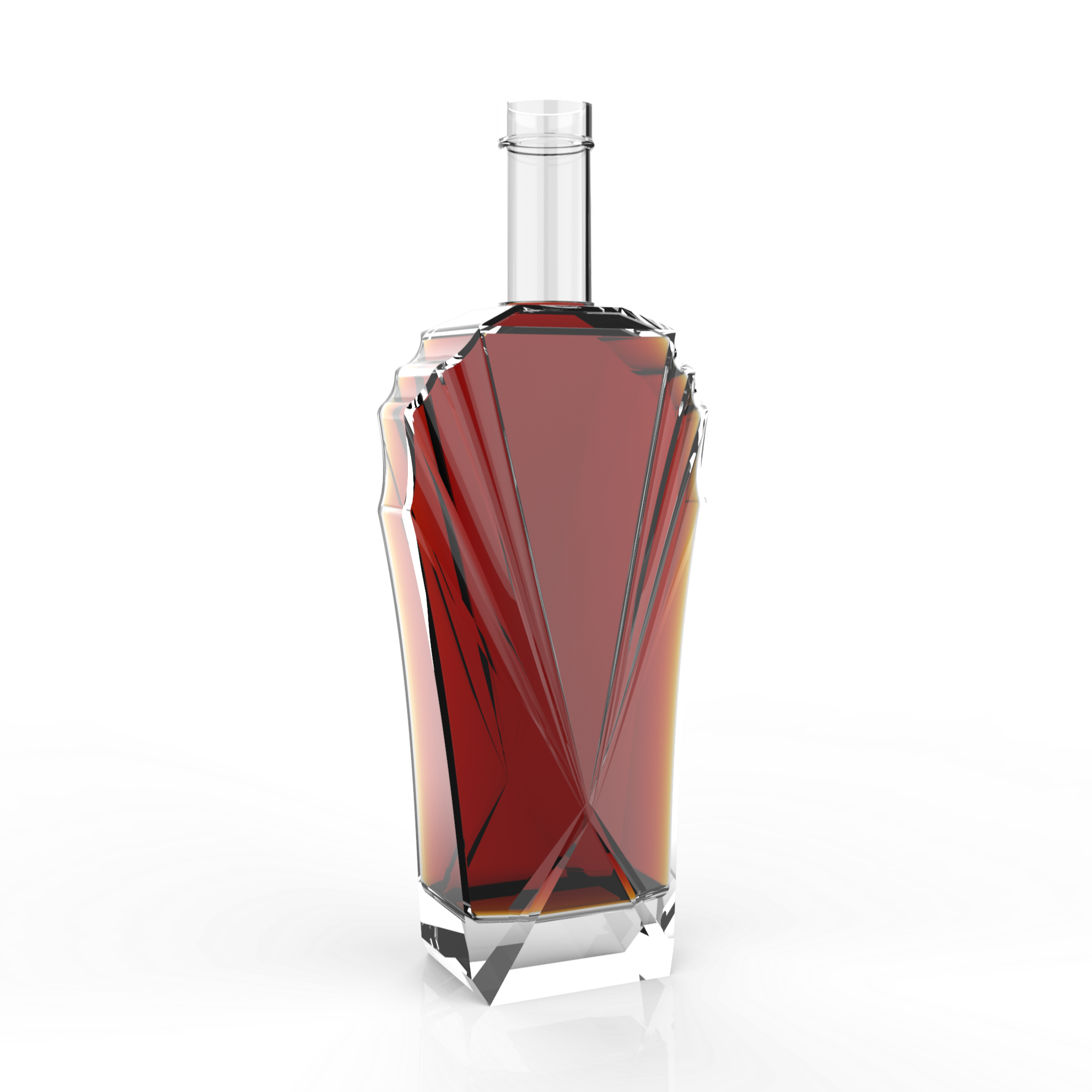 500ml 750ml 1L 3L 5L OEM ODM Liquor Bottle for vodka tequila rum spirit whisky glass liquor bottle
