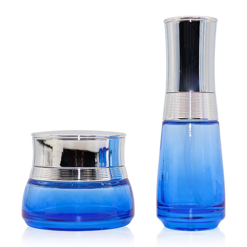 wholesale luxury 30ml 50ml 100ml square round spray cap empty refill color glass bottle perfume bottle with packing