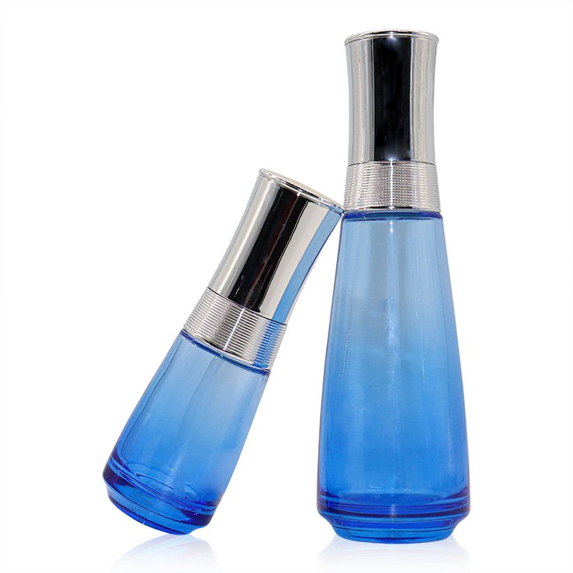 wholesale luxury 30ml 50ml 100ml square round spray cap empty refill color glass bottle perfume bottle with packing
