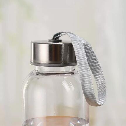 High quality transparent Glass bottle with water