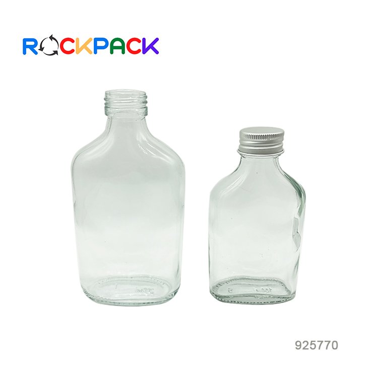 100ml 200ml 250ml 8oz Glass milk beverage whisky glass bottle with metal cap