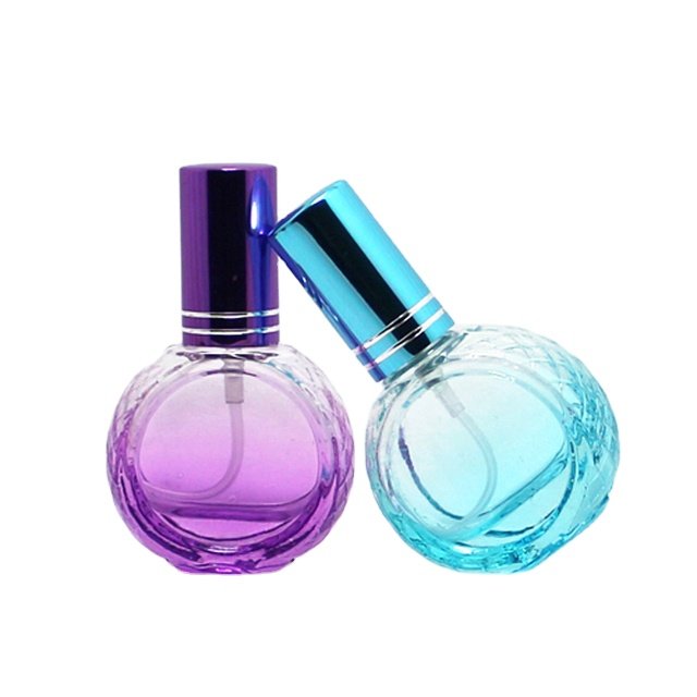 Blue purple 10 ml perfume glass spray bottle of perfume