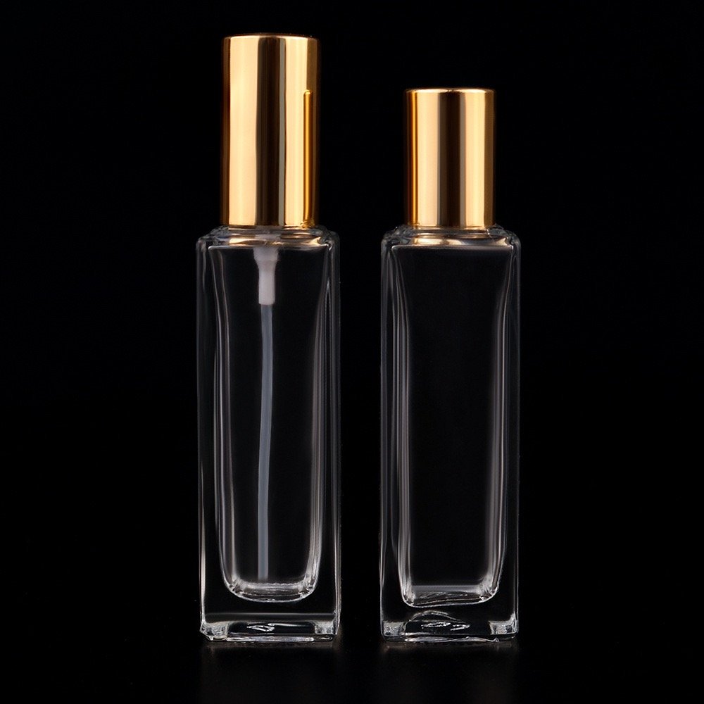 3ml 5ml 10ml 20ml 30ml Portable Roll On Square Glass Essential Oil Perfume Roller Ball Glass Bottle