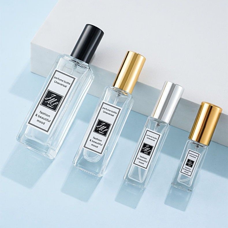 3ml 5ml 10ml 20ml 30ml Portable Roll On Square Glass Essential Oil Perfume Roller Ball Glass Bottle