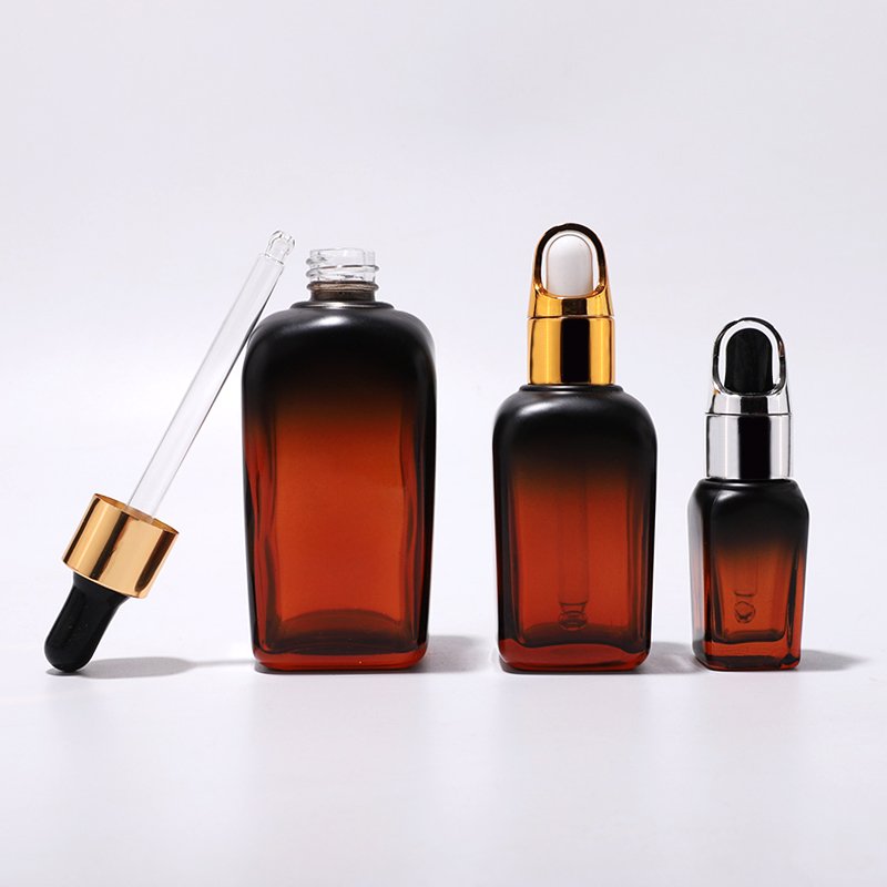 Best quality amber empty glass dropper bottles with gold cap for essential oil hair oil10ml 30ml 40ml 50ml 100ml