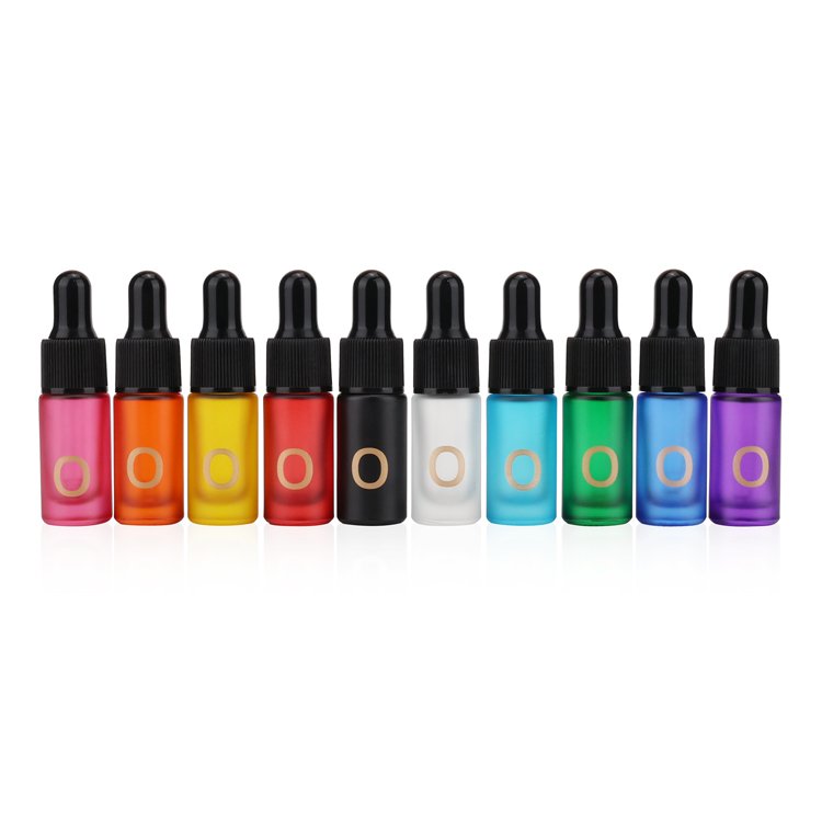 1ml 3ml 5ml 10ml purple blue amber clear white black custom square glass dropper bottle with dropper pipette wholesale
