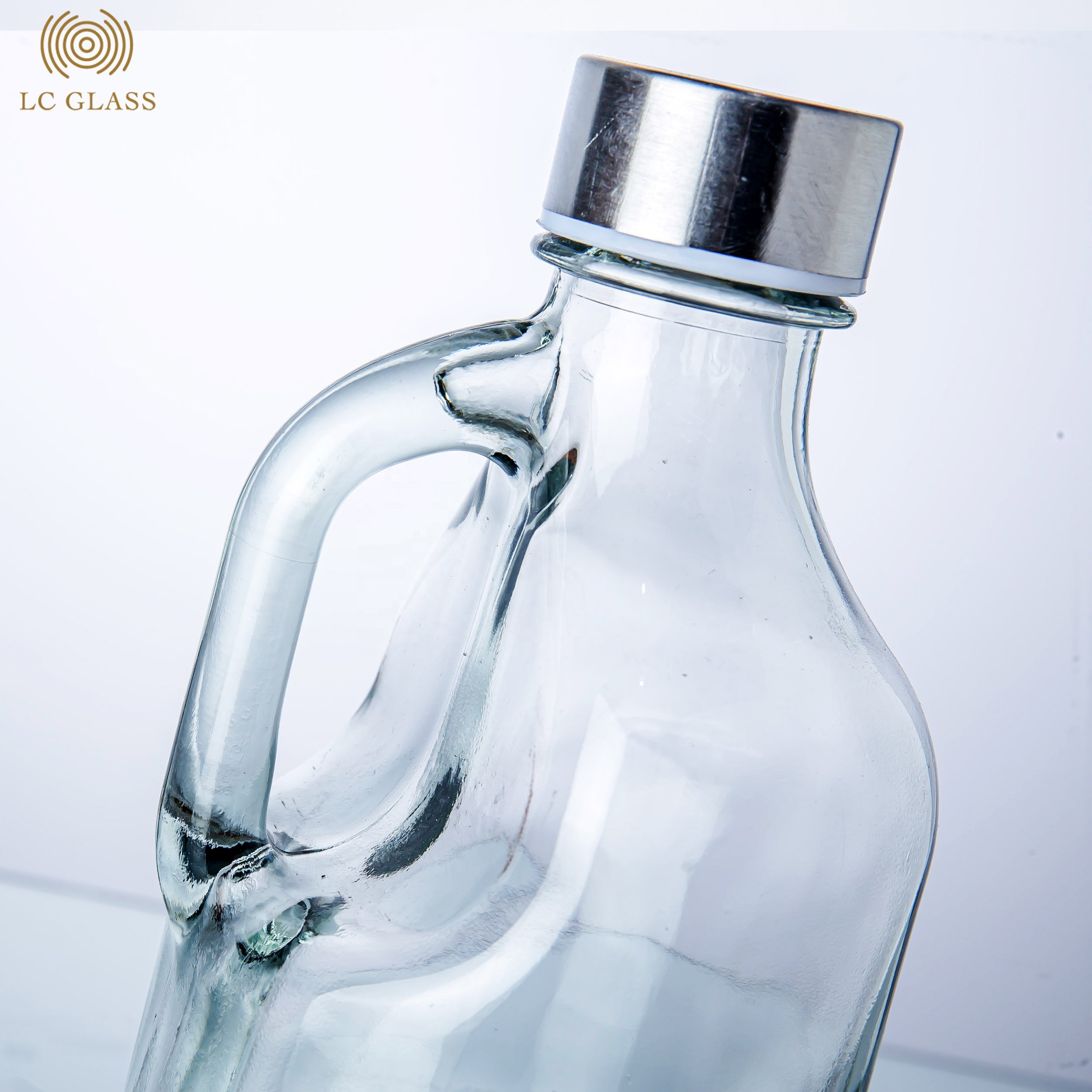 Wholesale cheap milk glass bottle 1 liter with metal lid