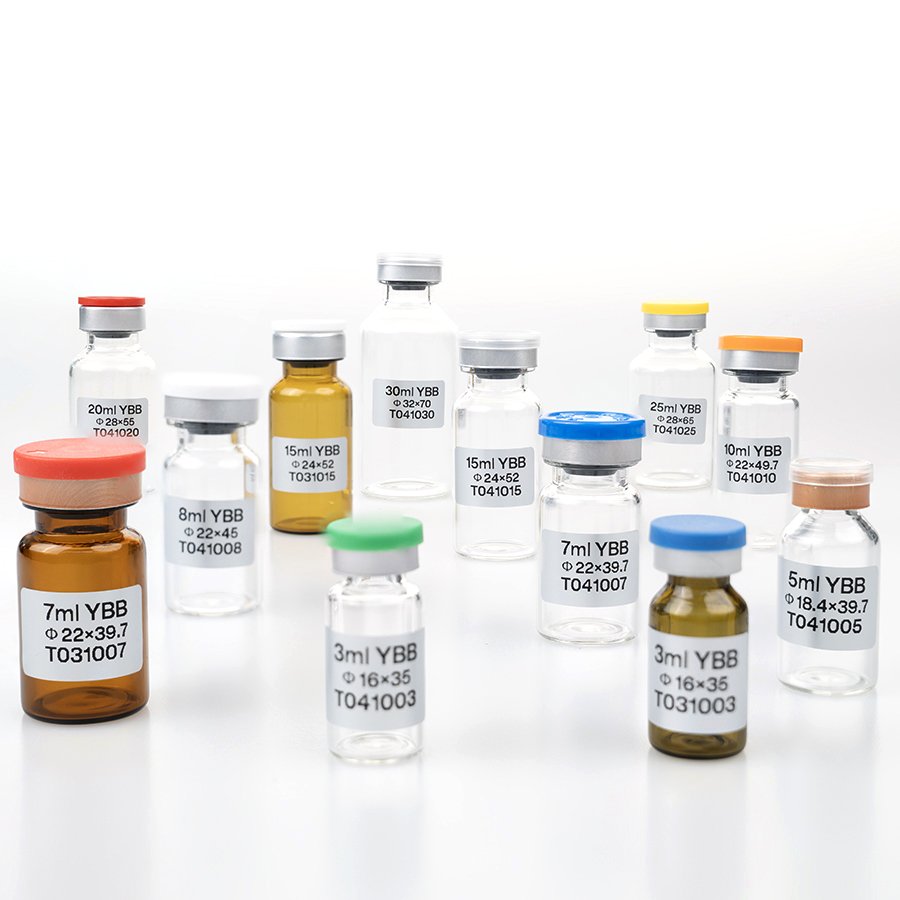 Mini empty small pharmaceutical bottle vial 3ml 5ml 7ml 8ml 10ml 15ml 20ml 25ml 30ml clear glass vials