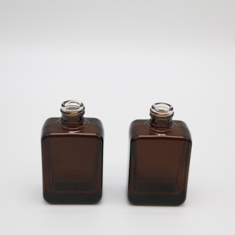 Good Quality 12ml Amber Square Glass Dropper Bottle For Essential Oil Serum Made In China