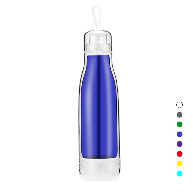 High Quality Double Wall Clear Tritan Sports Glass Bottle For Water