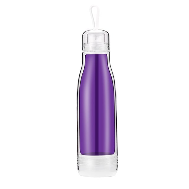 High Quality Double Wall Clear Tritan Sports Glass Bottle For Water