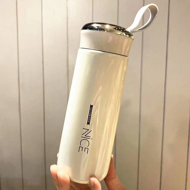 New Nice Glass Liner Water Bottle Simple Department Store Student Bottle Advertising Gift Thermos Bottle