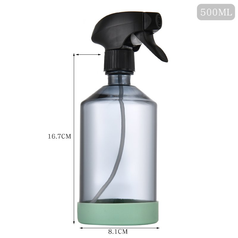 Refillable 16oz Empty Clear Blue Frosted Black Glass Boston Cleaning Spray Bottle With Trigger Sprayer