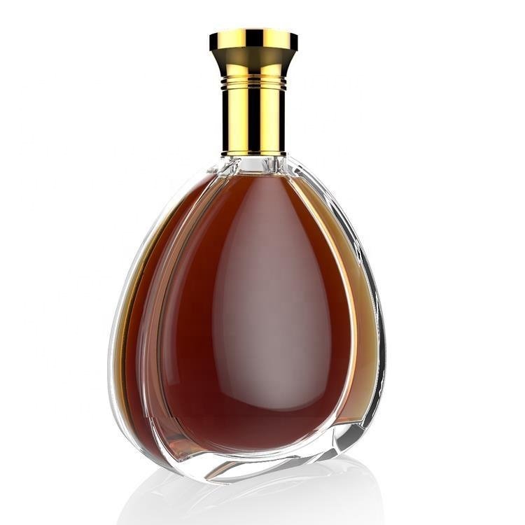 new design glass bottle with cap for rum tequila brandy VSOP glass bottles 700ml 1000ml 3000ml