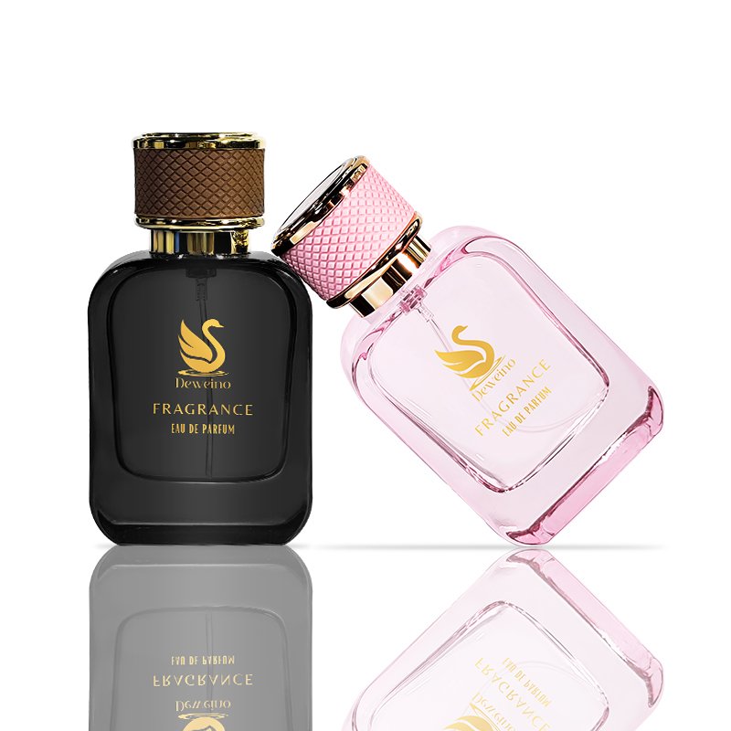 Best Selling Square Perfume Bottle Black 50Ml Perfume Glass Bottle Luxury Perfume Bottle With Gift Box Packaging