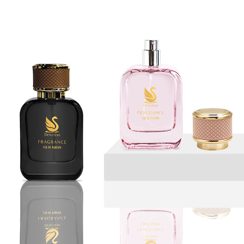 Best Selling Square Perfume Bottle Black 50Ml Perfume Glass Bottle Luxury Perfume Bottle With Gift Box Packaging